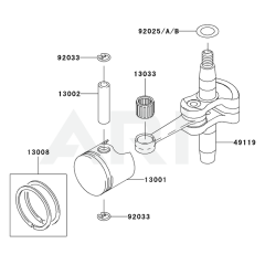 Piston & Crankshaft for KHT750D