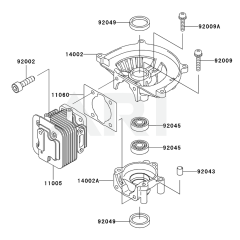 Cylinder & Crankcase for KHT750D