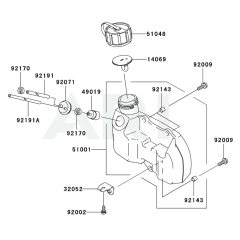 Fuel Tank & Valve for KHT750D