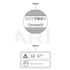 Kawasaki KHT750D Label
