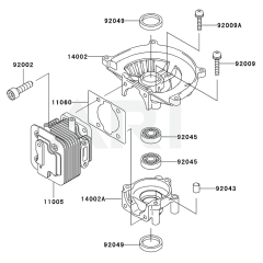 Cylinder & Crankcase for KHT750S