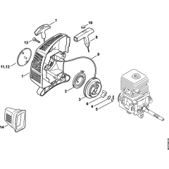 Rewind Starter for Stihl KM55
