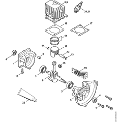 Crankcase, Cylinder for Stihl