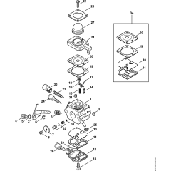 Carburetor for Stihl KM85 KM85R