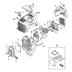 Muffler & Air Filter for Stihl KM91R