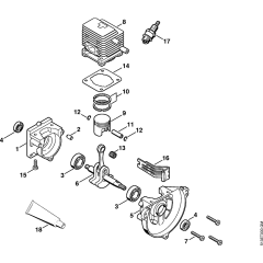 Crankcase & Cylinder for Stihl KR85
