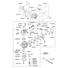 Carburettor for Kawasaki KRB300A