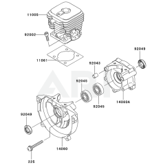 Cylinder & Crankcase for KRB300A