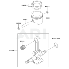 Piston/Crankshaft for KRB400A