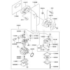 Carburettor for Kawasaki KRB400A