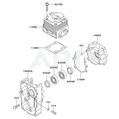 Cylinder/Crankcase for KRB400A