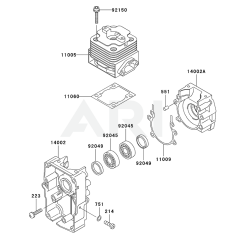 Cylinder/Crankcase for KRB400B