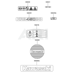Label for Kawasaki Blower