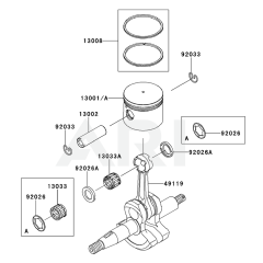 Piston & Crankshaft for KRB650B