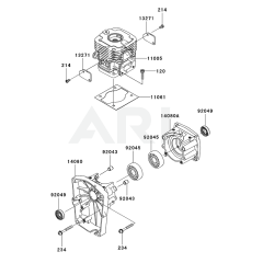 Cylinder/Crankcase for KRB650BC