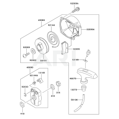 Starter for Kawasaki KRB700B