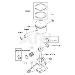 Piston & Crankshaft for KRB750A
