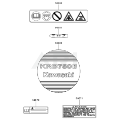 Kawasaki KRB750B Blower Label