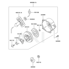 Starter for Kawasaki KRB750B