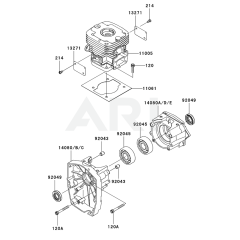 Cylinder / Crankcase for KRB750BC