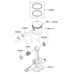 Piston/Crankshaft for KRH300A