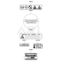 Kawasaki KRH300A Blower Label
