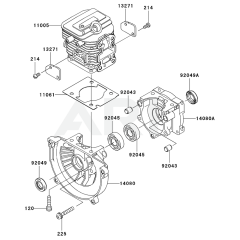 Cylinder/Crankcase for KRH300AC