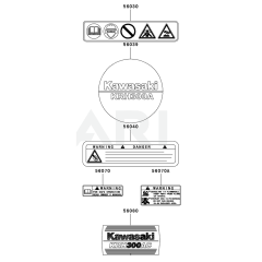 Kawasaki KRH300AC Blower Label