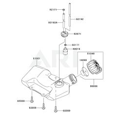 Fuel Tank & Valve for Kawasaki