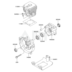 Cylinder/Crankcase for KTR27A