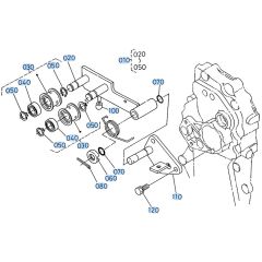 Tension Pulley Assembly for Kubota AD70 Tiller