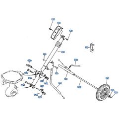 Handle Frame Assembly for Kubota AT25 Tiller