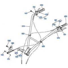 Handle Assembly for Kubota AT25 Tiller