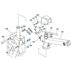 Handle Frame Assembly for Kubota AT55 Tiller
