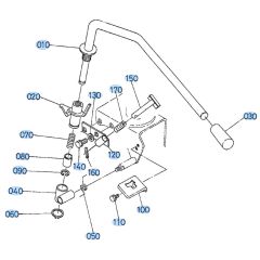 Change Lever Assembly -1 for Kubota AT55 Tiller