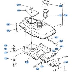 Fuel Tank Assembly for Kubota AT55 Tiller