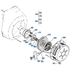 Recoil Starter Assembly for Kubota AT55 Tiller