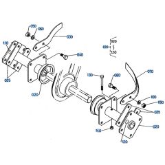 Blade Shaft Assembly for Kubota AT60 Tiller
