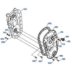 Transmission Case Assembly for Kubota AT60 Tiller