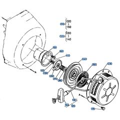 Recoil Starter Assembly for Kubota AT60 Tiller