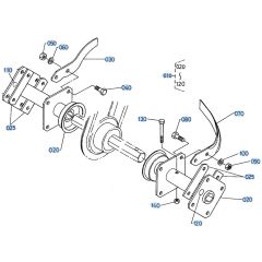 Blade Shaft Assembly for Kubota AT70S Tiller