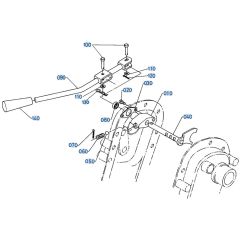 Blade Change Lever Assembly for Kubota AT70S Tiller
