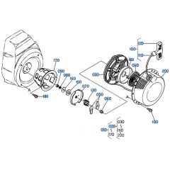 Recoil Starter Assembly for Kubota AT70S Tiller