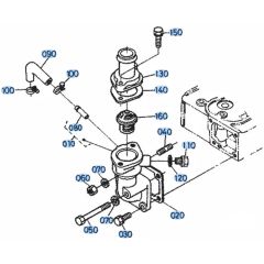 Water Flange Assembly for Kubota KH101 Mini Excavator