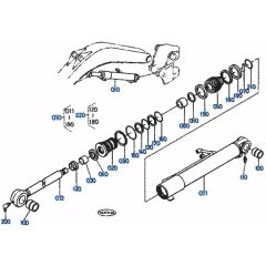 Boom Cylinder Assembly for Kubota KH101 Mini Excavator