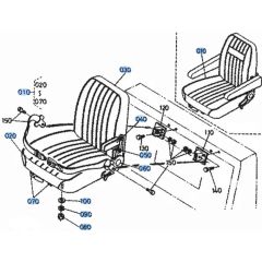 Seat Assembly for Kubota KH101 Mini Excavator