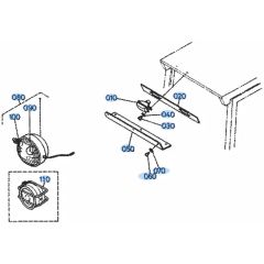 Light Assembly for Kubota KH101 Mini Excavator