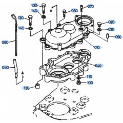 Swivel Gear Case Assembly for Kubota KH101 Mini Excavator