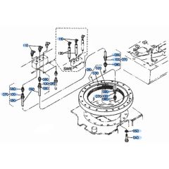 Swivel Bearing Assembly for Kubota KH101 Mini Excavator