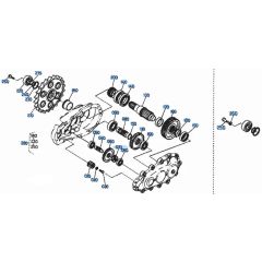 Drive Gear Assembly for Kubota KH101 Mini Excavator